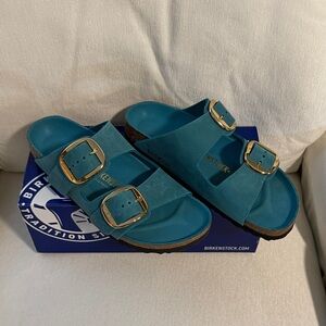 Birkenstock Ladies Arizona Big Buckle Oiled Leather Sandals N-Fit Sz.39 US 8.0